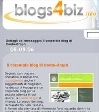 Conto-Graph su Blog4Biz.info