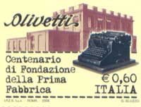 Francobollo Centenario Olivetti