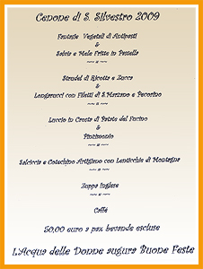 Cenone San Silvestro 2009